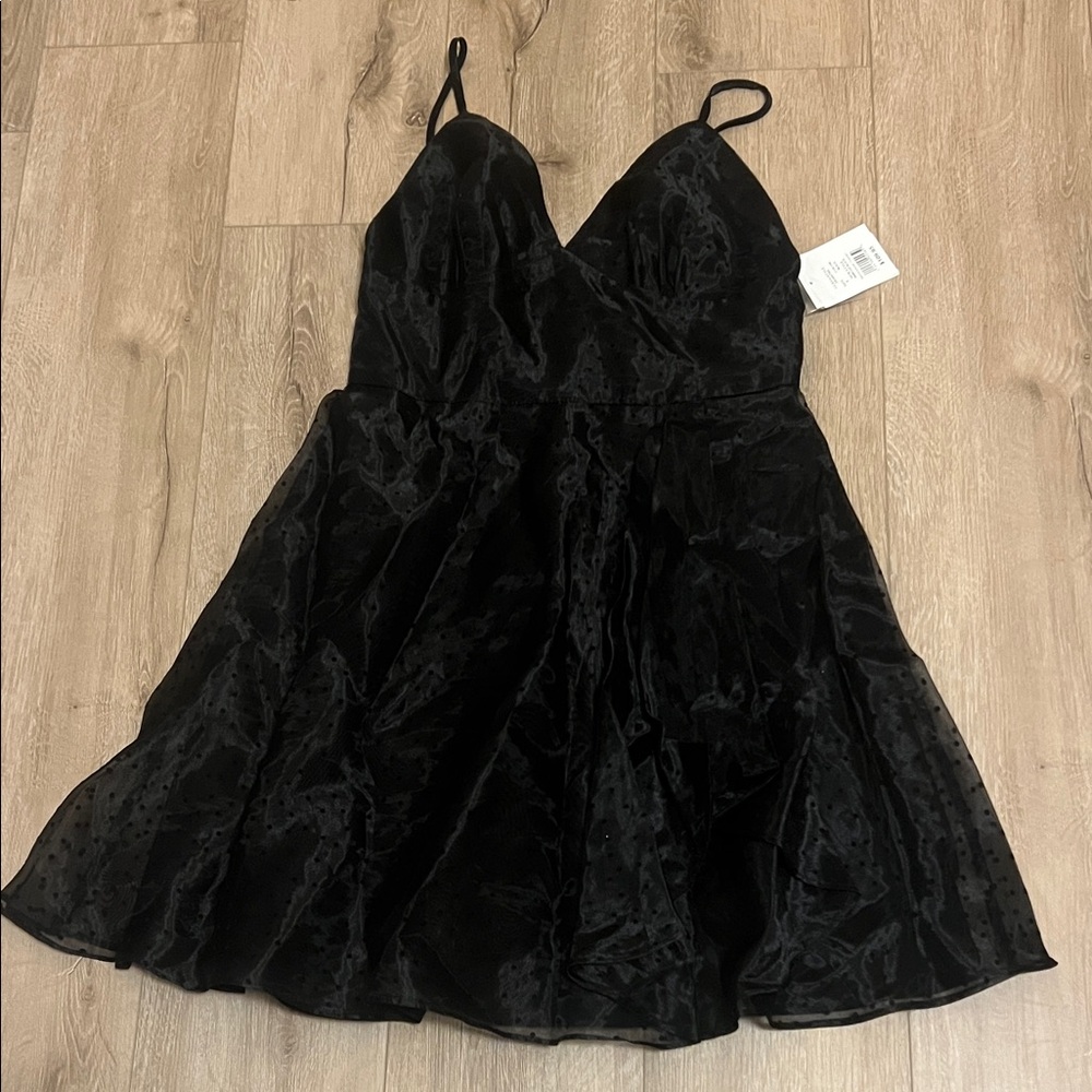 Jules & Cleo Black Mini Dress with Spaghetti Straps